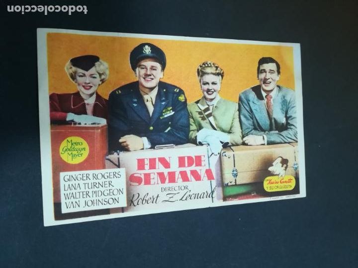  Foglietti di film di film antichi di cinema: PROGRAMA DE CINE. C/P. FIN DE SEMANA. CINE AVENIDA