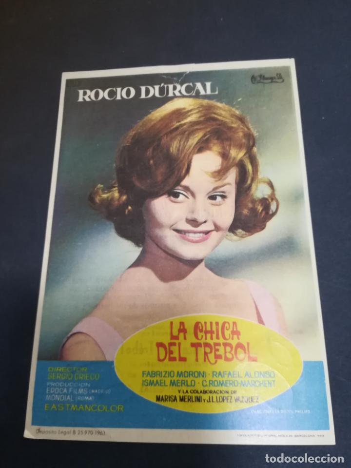  Foglietti di film di film antichi di cinema: PROGRAMA DE CINE. C/P. LA CHICA DEL TREBOL. IDEAL CINEMA, UJO. 1965