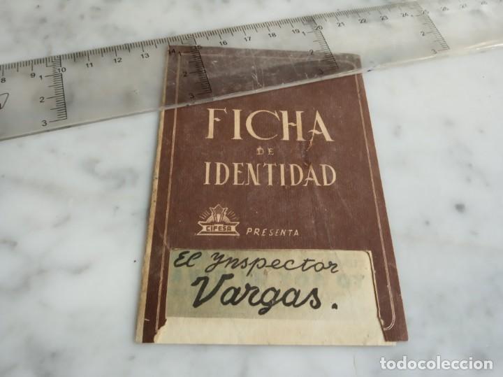 Cine: folleto de mano doble - ficha de identidad - el inspector bargas - salon romea 1947 castellon - Foto 1 - 210292731