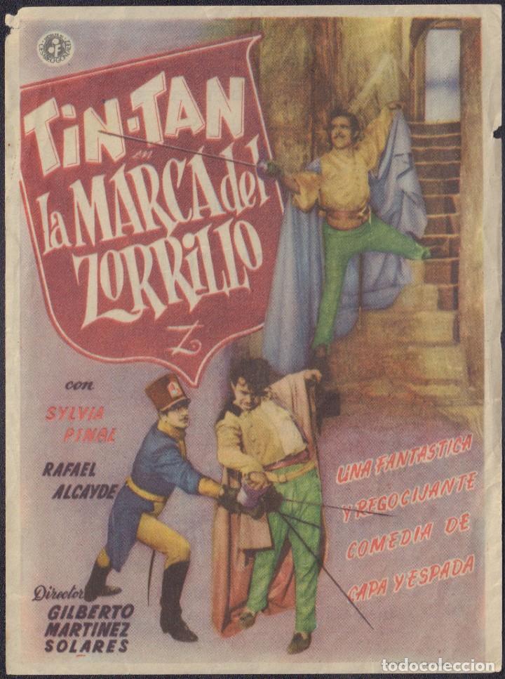 Cine: Programa sencillo de LA MARCA DEL ZORRILLO (1950) - Teatro Circo de Alcoy - Foto 1