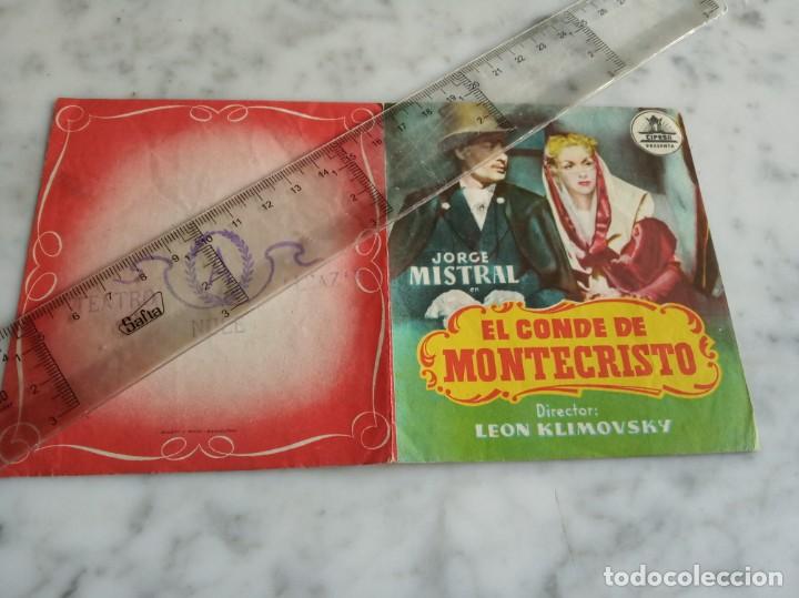  Foglietti di film di film antichi di cinema: folleto de mano doble - el conde de montecristo - jorge mistral elina colomer -