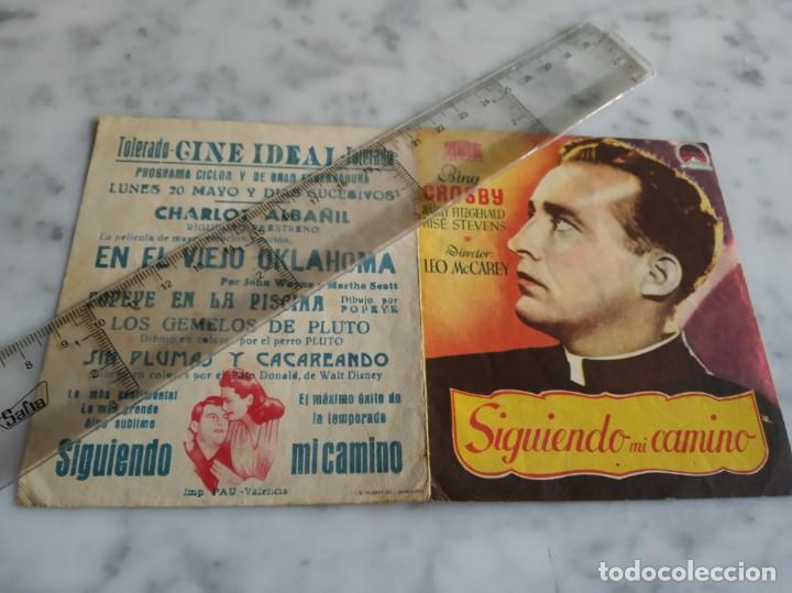  Foglietti di film di film antichi di cinema: folleto de mano doble - siguiendo mi camino - bing crosby - cine ideal -