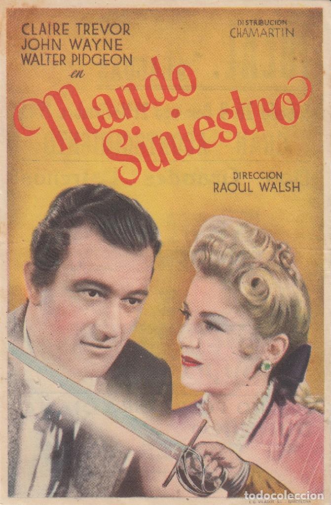 Cine: Programa sencillo de MANDO SINIESTRO (1940) - Cine Ideal de Alaqu&agrave;s - Foto 1