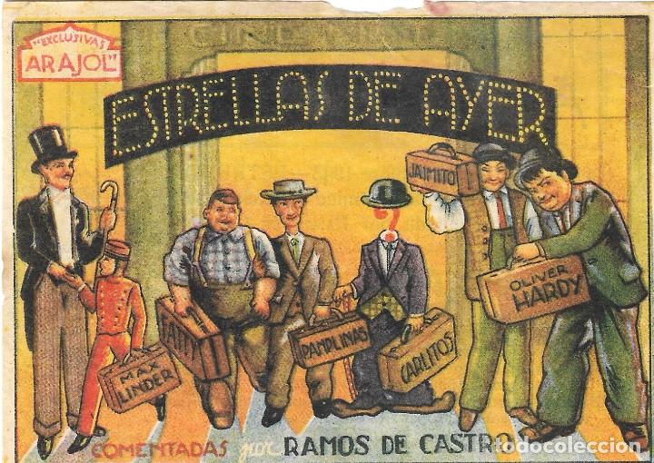 Cine: PN - PROGRAMA DE CINE - ESTRELLAS DE AYER - OLIVER HARDY, JAIMITO - CINE ALKAZAR (Málaga) - 1943. - Foto 1 - 210670544