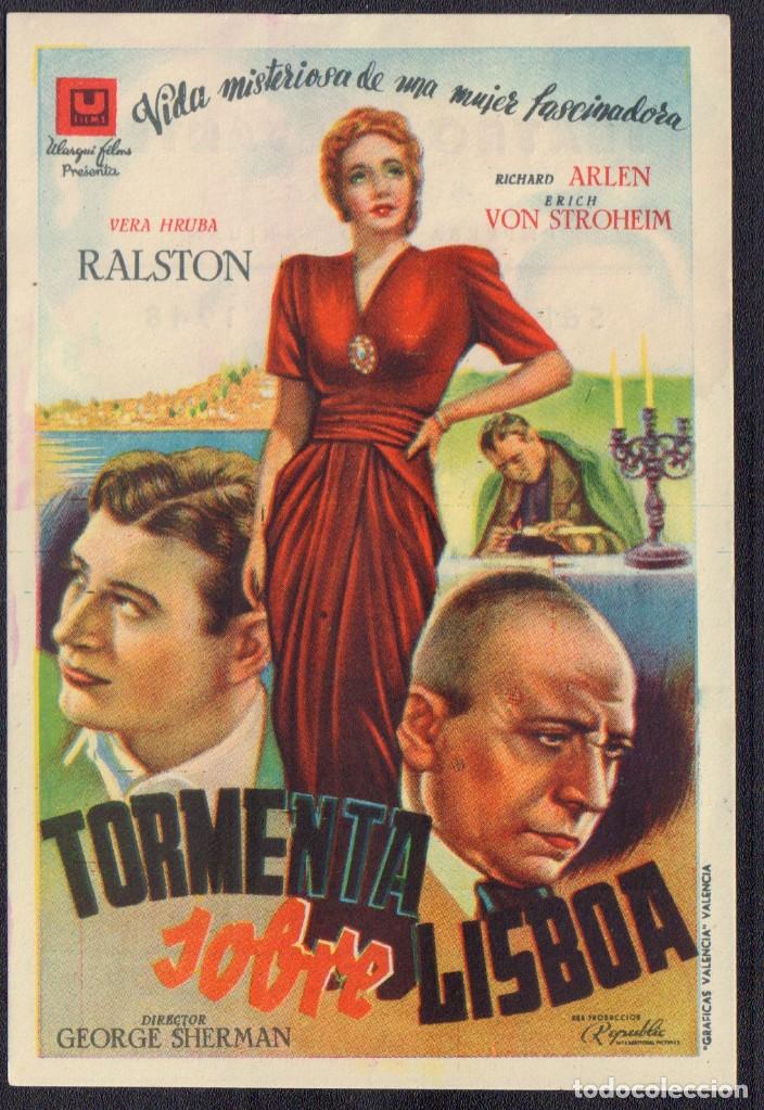Cine: Programa sencillo de TORMENTA SOBRE LISBOA (1944) - Teatro Cervantes de Beneixama - Foto 1