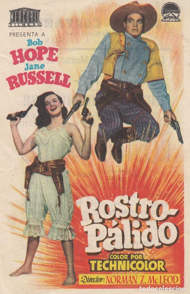 Cine: Programa sencillo de ROSTRO P&Aacute;LIDO (1948) - Teatro Cervantes de Beneixama - Foto 1