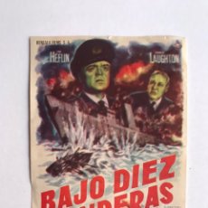 Cine: TARRAGONA CINE. FOLLETO DE MANO. BAJO DIEZ BANDERAS (H.1960?). Lote 210843167