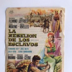 Cine: SANS, BARCELONA. CINES BOHEMIO Y GALILEO FOLLETO DE MANO. LA REBELIÓN DE LOS ESCLAVOS (A.1962). Lote 210845565