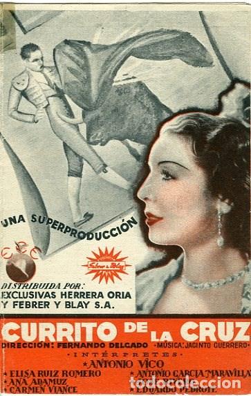 Cine: CURRITO DE LA CRUZ. PROGRAMA DOBLE. TEATRO CALDERON, DE ALCOY - Foto 1