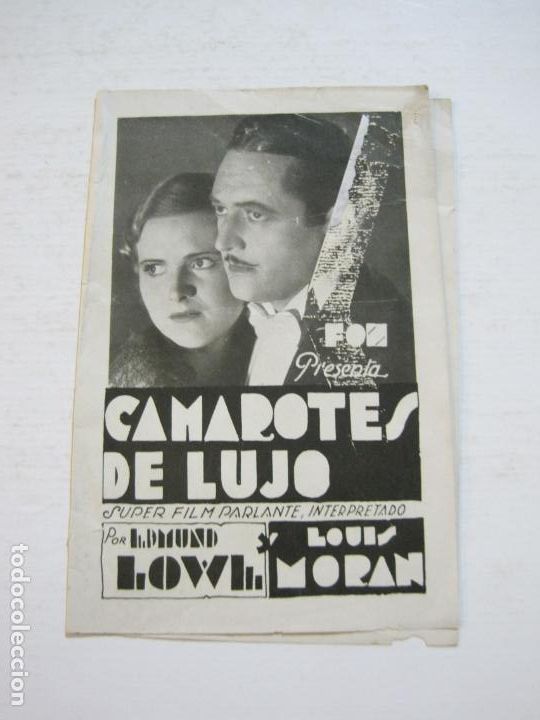  Flyers Publicitaires de films Anciens: CAMAROTES DE LUJO-PROGRAMA DE CINE DOBLE-VER FOTOS-(V-21.217)