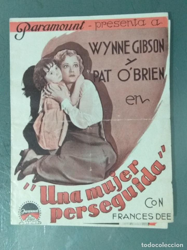 Cine: UNA MUJER PERSEGUIDA - PROGRAMA DE CINE DOBLE. SIN PUBLICIDAD. - Foto 1