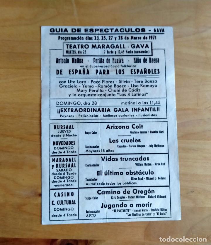 Cine: EL ULTIMO OBSTACULO - PROGRAMA DE MANO - Foto 2