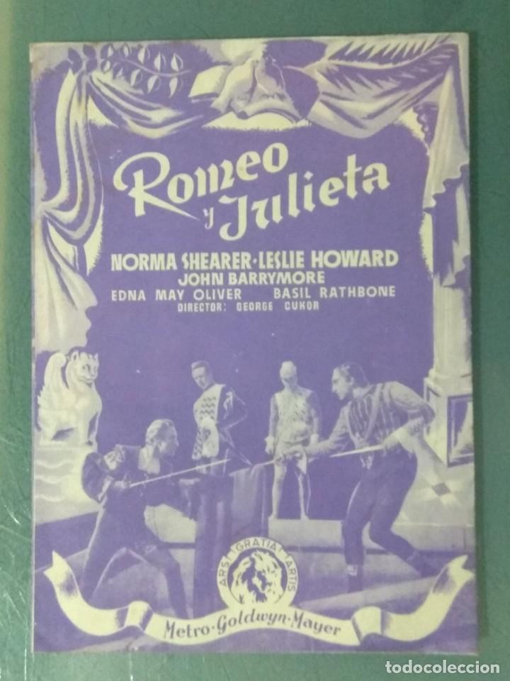 Cine: ROMEO Y JULIETA- PROGRAMA DE MANO DOBLE GRANDE - Foto 1