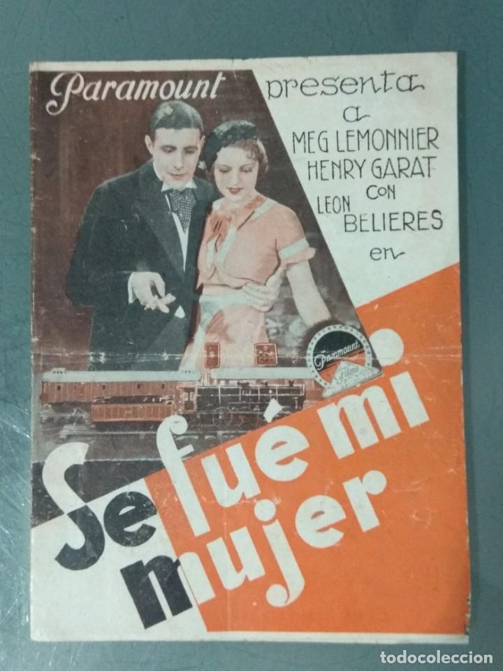 Cine: SE FUE MI MUJER - PROGRAMA DOBLE DE MANO PARAMOUNT - Foto 1
