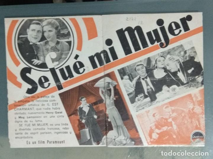Cine: SE FUE MI MUJER - PROGRAMA DOBLE DE MANO PARAMOUNT - Foto 2