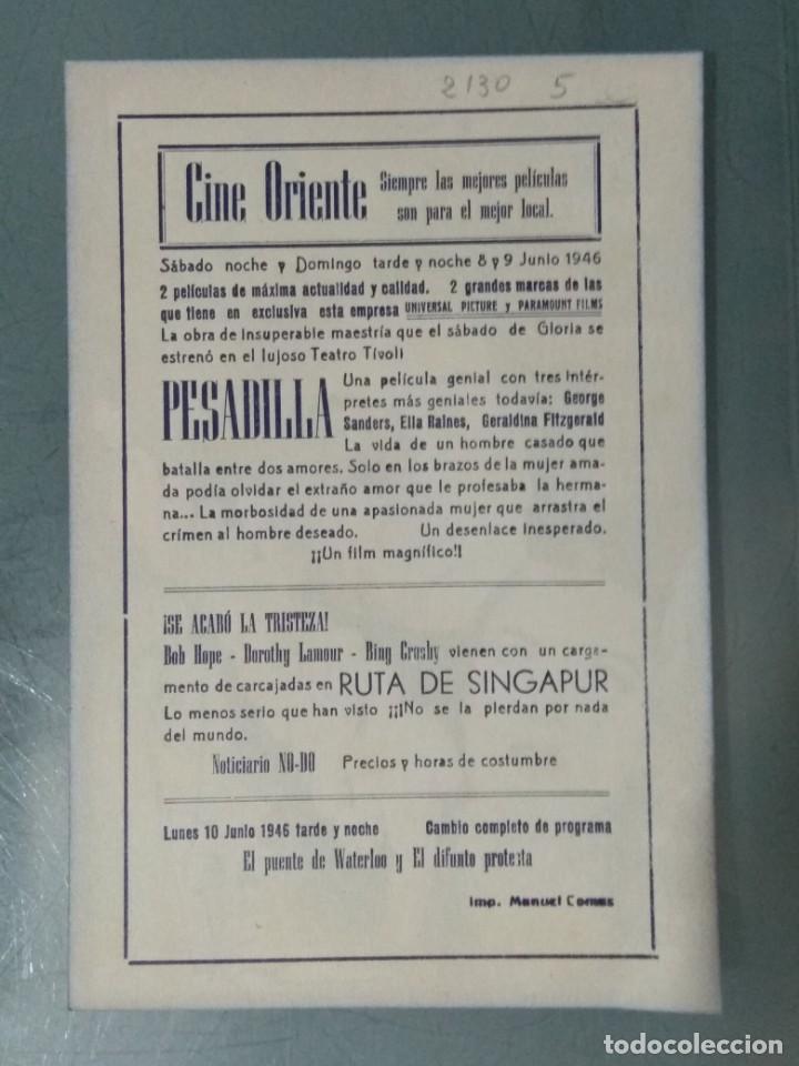 Cine: PESADILLA - PROGRAMA SENCILLO CON PUBLICIDAD. - Foto 2