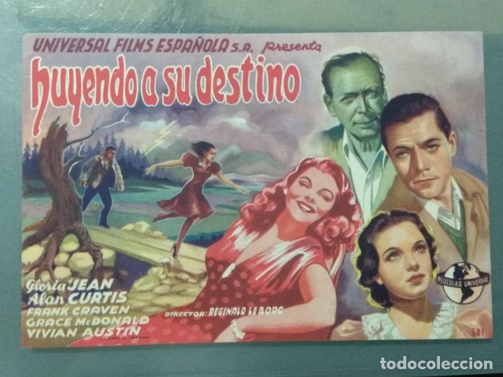 Cine: HUYENDO A SU DESTINO - PROGRAMA SENCILLO DE FORMATO GRANDE