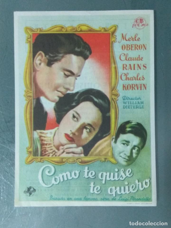 Cine: COMO TE QUISE TE QUIERO - PROGRAMA SENCILLO - Foto 1