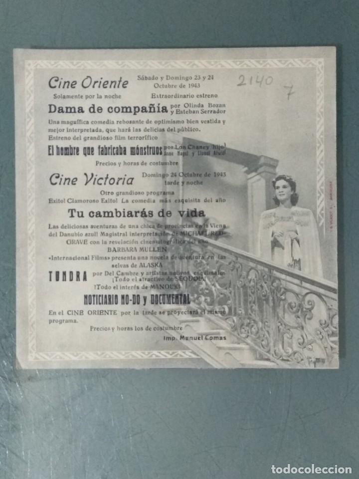 Cine: TU CAMBIARAS DE VIDA - PROGRAMA DOBLE DE MANO - Foto 3