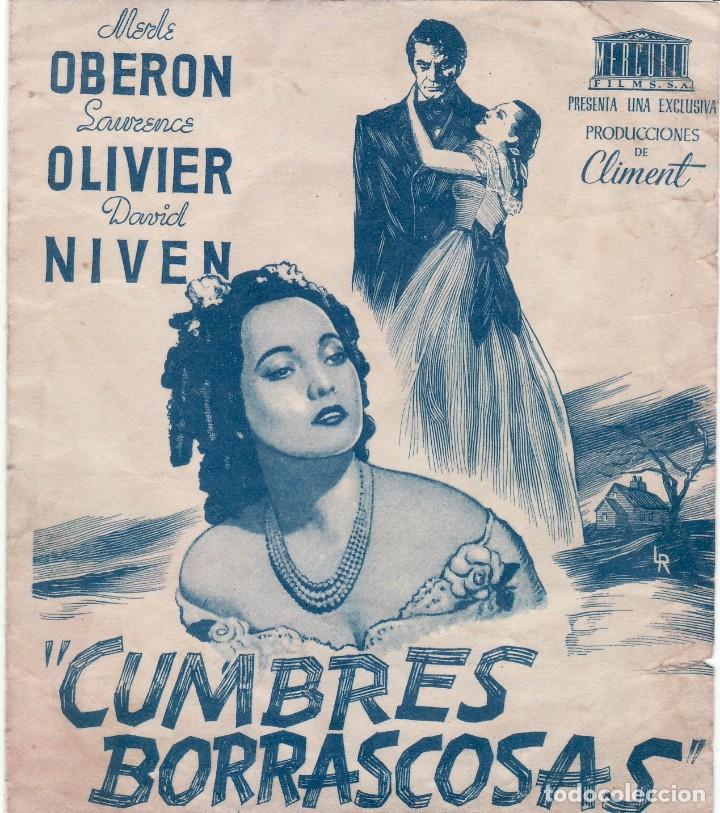 Cine: PROGRAMA DE CINE CUMBRES BORRASCOSAS. LAURENCE OLIVIER Y MERLE OBERON