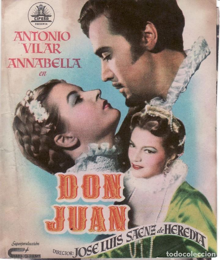 Cine: PROGRAMA DE CINE DON JUAN. ANTONIO VILAR ANNABELLA. B - Foto 1