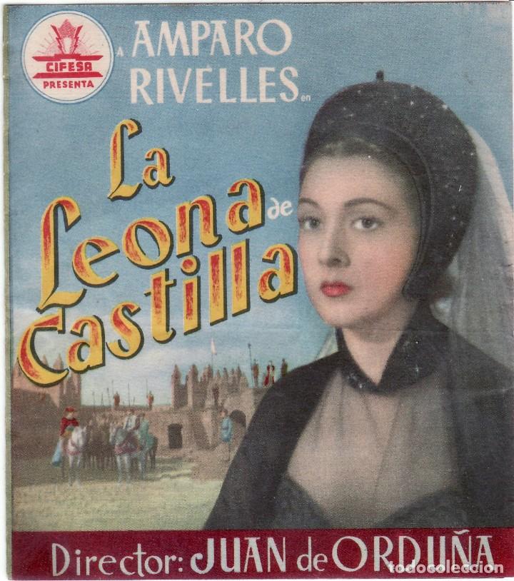 Cine: PROGRAMA DE CINE, LA LEONA CASTILLA. AMPARO RIVELLES . B - Foto 1