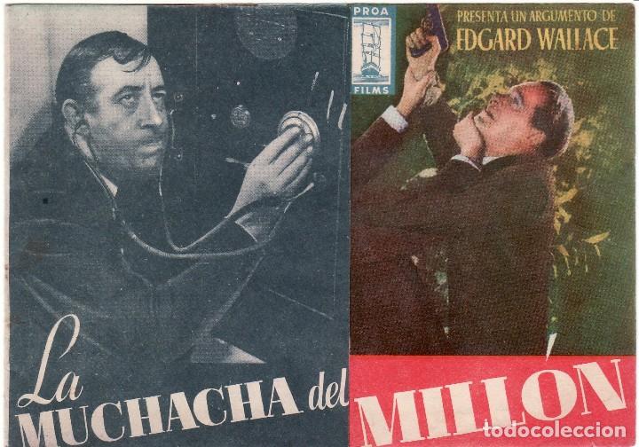 Cine: PROGRAMA DE CINE LA MUCHACHA DEL MILL&Oacute;N.EDGARD WALLACE - Foto 1