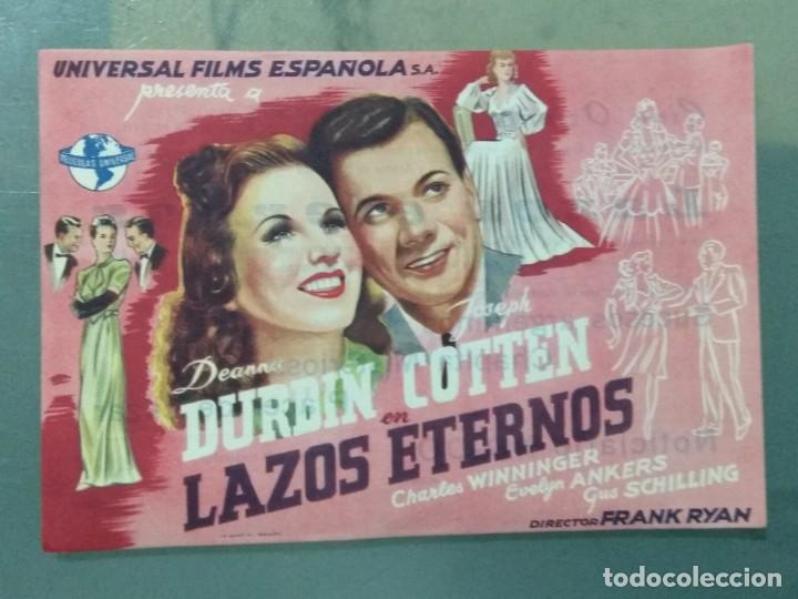 Cine: LAZOS ETERNOS - PROGRAMA DE MANO SENCILLO FORMATO GRANDE