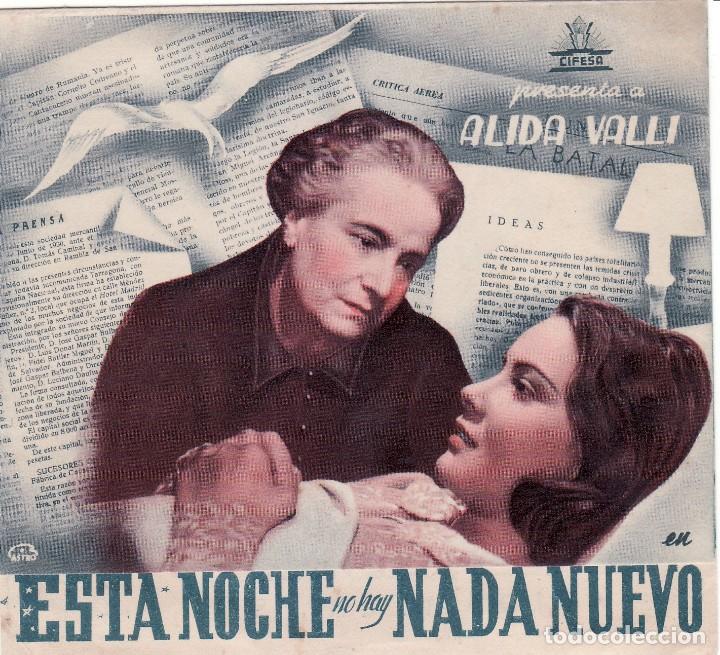 Cinema: PROGRAMA DE CINE ESTA NOCHE NO HAY NADA NUEVO