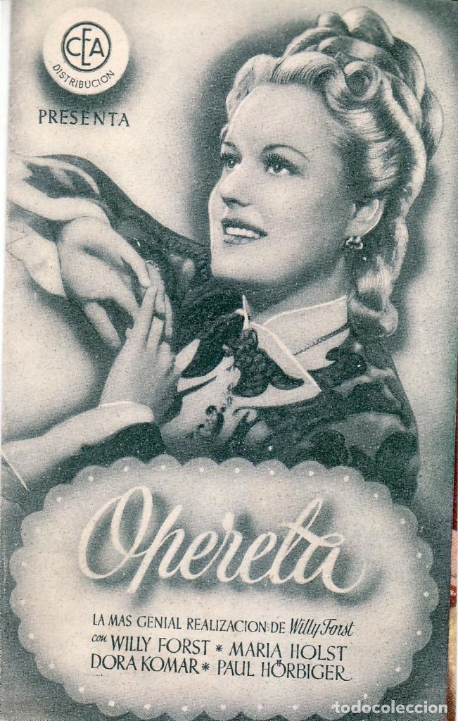 Cine: PROGRAMA DE CINE OPERETA. WILLY FORST - Foto 1