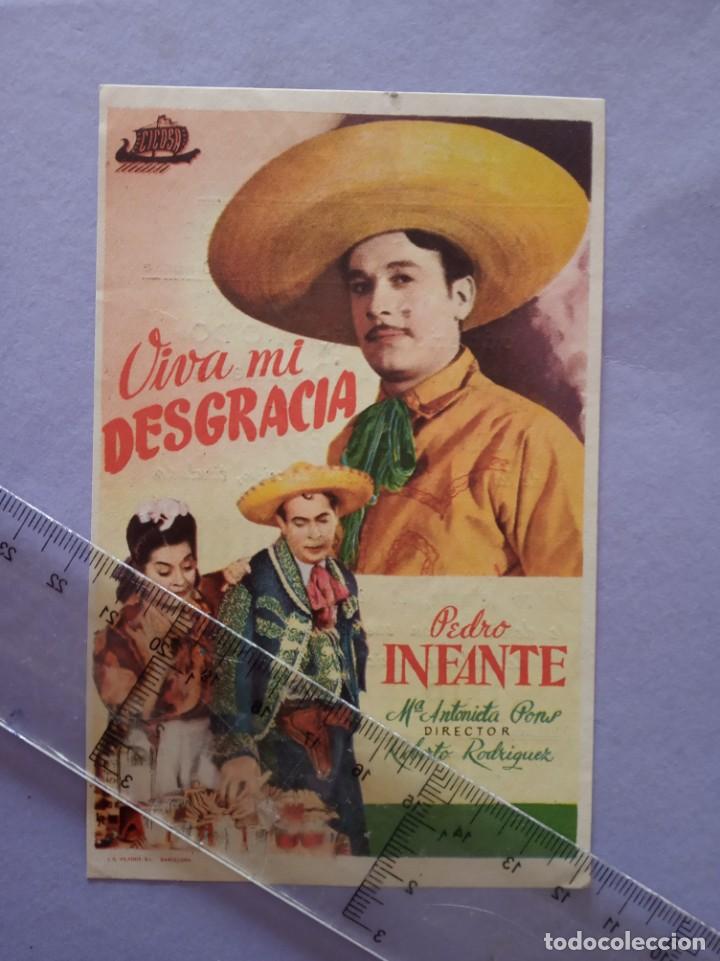 Cine: folleto de mano - viva mi desgracia - salon romea - castellon - a&ntilde;o 1948