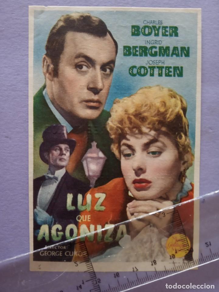  Foglietti di film di film antichi di cinema: folleto de mano - luz que agoniza - charles boyer ingrid bergman cine capitol - castellon - a&ntilde;o 1948