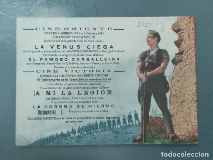 Cine: A MI LA LEGION ! - PROGRAMA DE MANO DOBLE - Foto 2