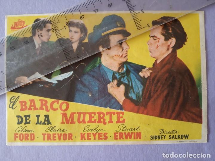 Folhetos de m&atilde;o de filmes antigos de cinema: folleto de mano - el barco de la muerte glenn ford - cinema rialto - castellon - a&ntilde;o 1948