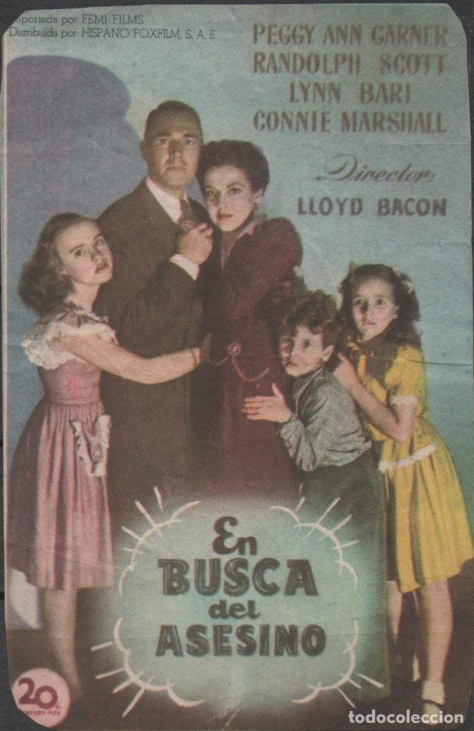 Cine: PROGRAMA DE MANO DE LA PEL&Iacute;CULA EN BUSCA DEL ASESINO - Foto 1