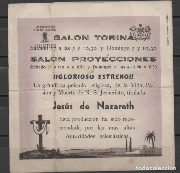 Cine: PROGRAMA DE MANO DE LA PEL&Iacute;CULA JES&Uacute;S DE NAZARETH EN EL SAL&Oacute;N TORINA - Foto 3