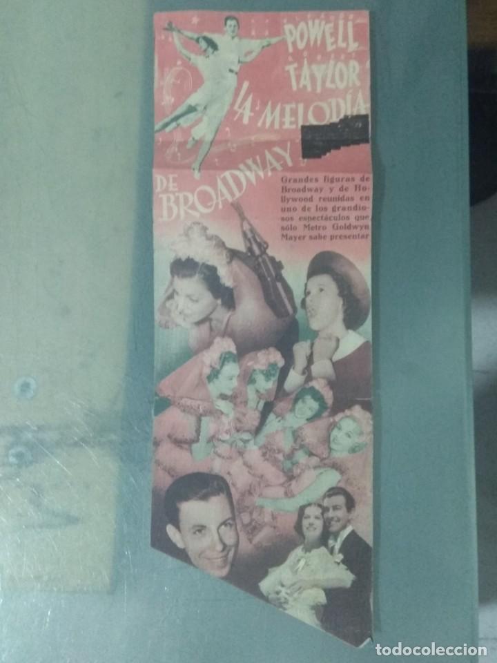 Cine: LA MELODIA DE BRODWAY - PROGRAMA ORIGINAL DE MANO TROQUELADO - Foto 1