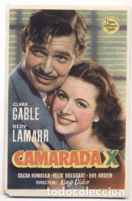 Cine: PROGRAMA ORIGINAL CON PUBLICIDAD -CAMARADA X - CLARK GABLE , HEDY LAMAR - IMPECABLE - Foto 1