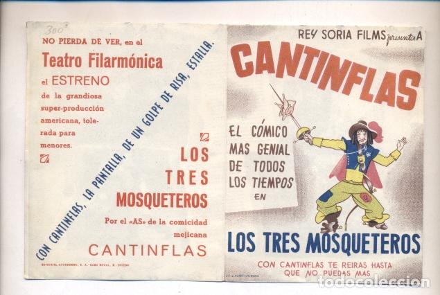 Cine: CANTINFLAS LOS TRES MOSQUETEROS PROGRAMA DOBLE ORIGINAL CON PUBLICIDAD -- IMPECABLE - Foto 1
