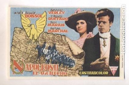 Cine: NAPOLEON II EL AGUILUCHO PROGRAMA ORIGINAL SIN PUBLICIDAD - - PRATICAMENTE IMPECABLE - Foto 1