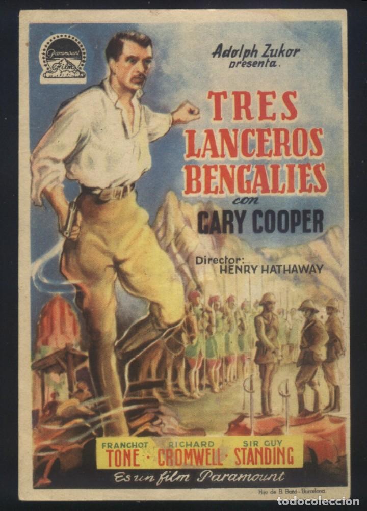 Cine: Q-08839- TRES LANCEROS BENGALIES (THE LIVES OF A BENGAL LANCER) Gary Cooper - Franchot Tone