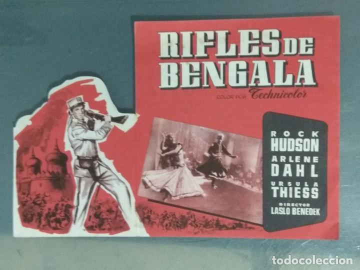 Cine: RIFLES DE BENGALA - PROGRAMA DE MANO ORIGINAL TROQUELADO. - Foto 2