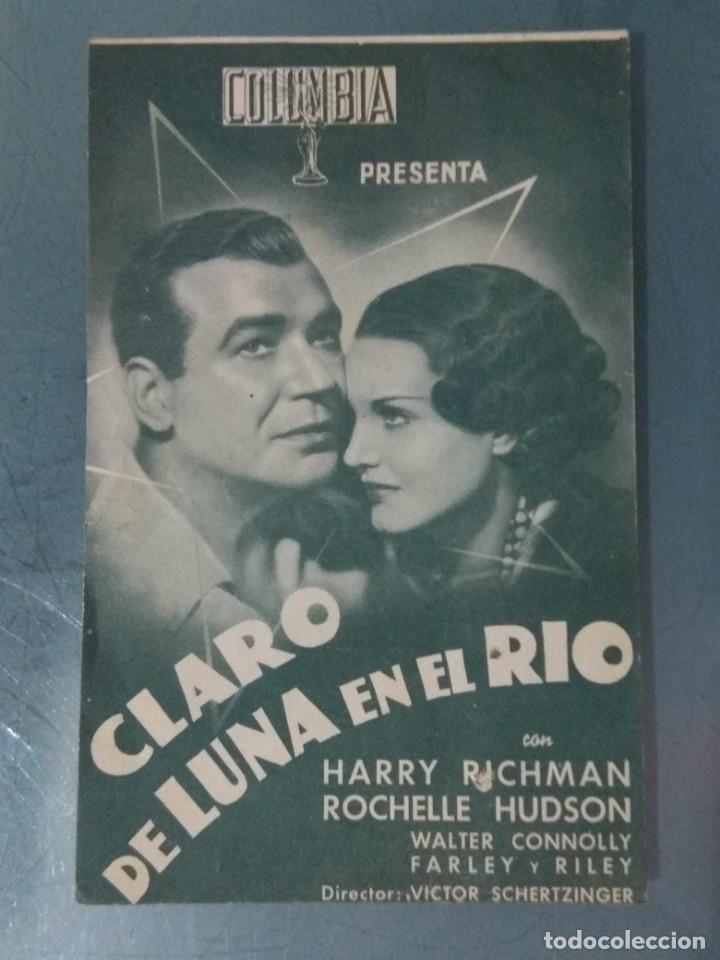 Cine: CLARO DE LUNA EN EL RIO - PROGRAMA DE MANO DOBLE. - Foto 1