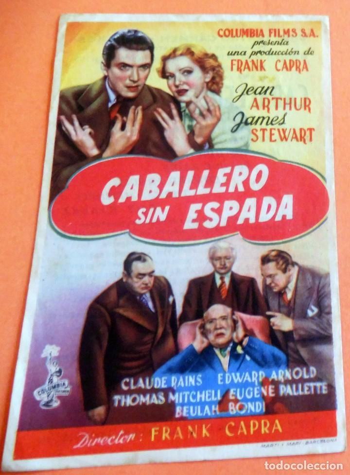 Cine: PROGRAMA DE CINE - CABALLERO SIN ESPADA - CINE CARMEN DE PALAM&Oacute;S - Foto 1