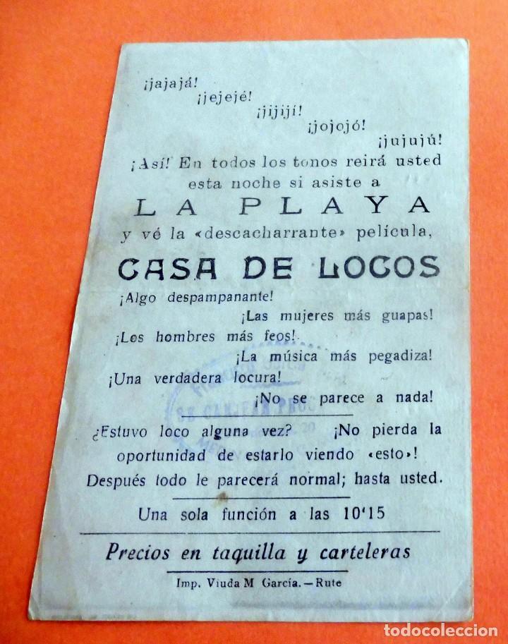 Cine: PROGRAMA DE CINE - CASA DE LOCOS - LA PLAYA - Foto 2