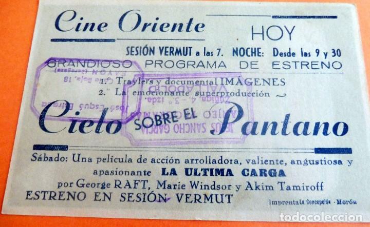 Cine: PROGRAMA DE CINE - CIELO SOBRE EL PANTANO - CINE ORIENTE - Foto 2