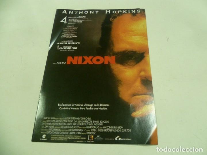 Cine: Folleto d&iacute;ptico de Nixon
