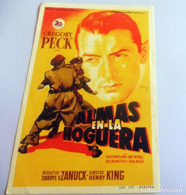Cine: PROGRAMA DE CINE - ALMAS EN LA HOGUERA - CINE CARMEN - PALAM&Oacute;S - - Foto 1