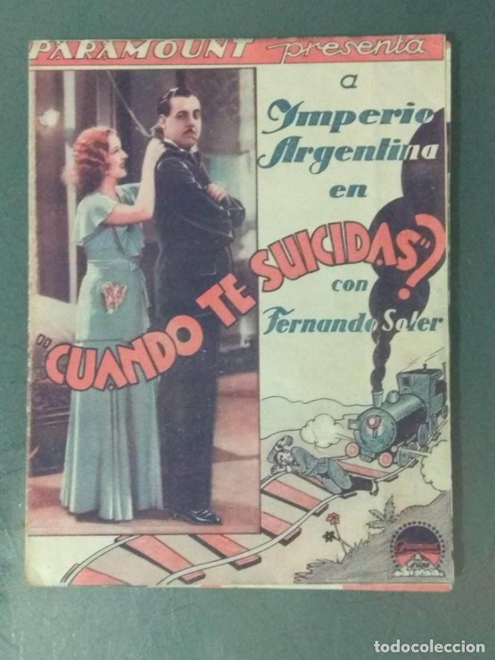 Cine: CUANDO TE SUICIDAS - PROGRAMA DOBLE DE MANO. - Foto 1