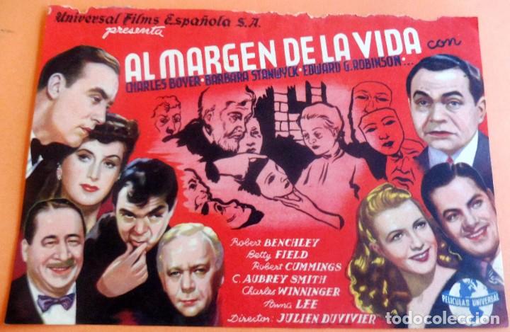 Cine: PROGRAMA DE CINE - AL MARGEN DE LA VIDA - S/P - Foto 1
